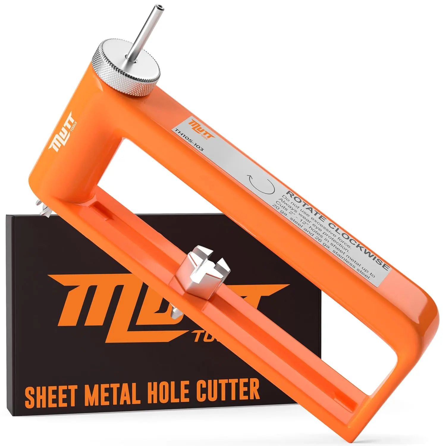 Adjustable Hole Cutter for Metal – Cuts 2–12" Holes in 24ga Steel & 26ga Stainless – Heavy Duty Tool for HVAC, Duct Work, Electrical & Ceiling Installs