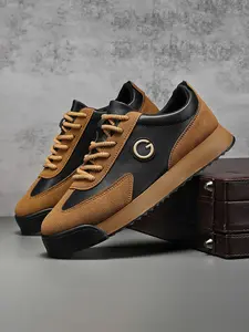 Men's Fashion Sporty Casual Shoes Footwear Sneakers, Comfortable Low Top Athletic Casual Sneakers with Laces, Stylish Design for Daily Wear & Outdoor Activities