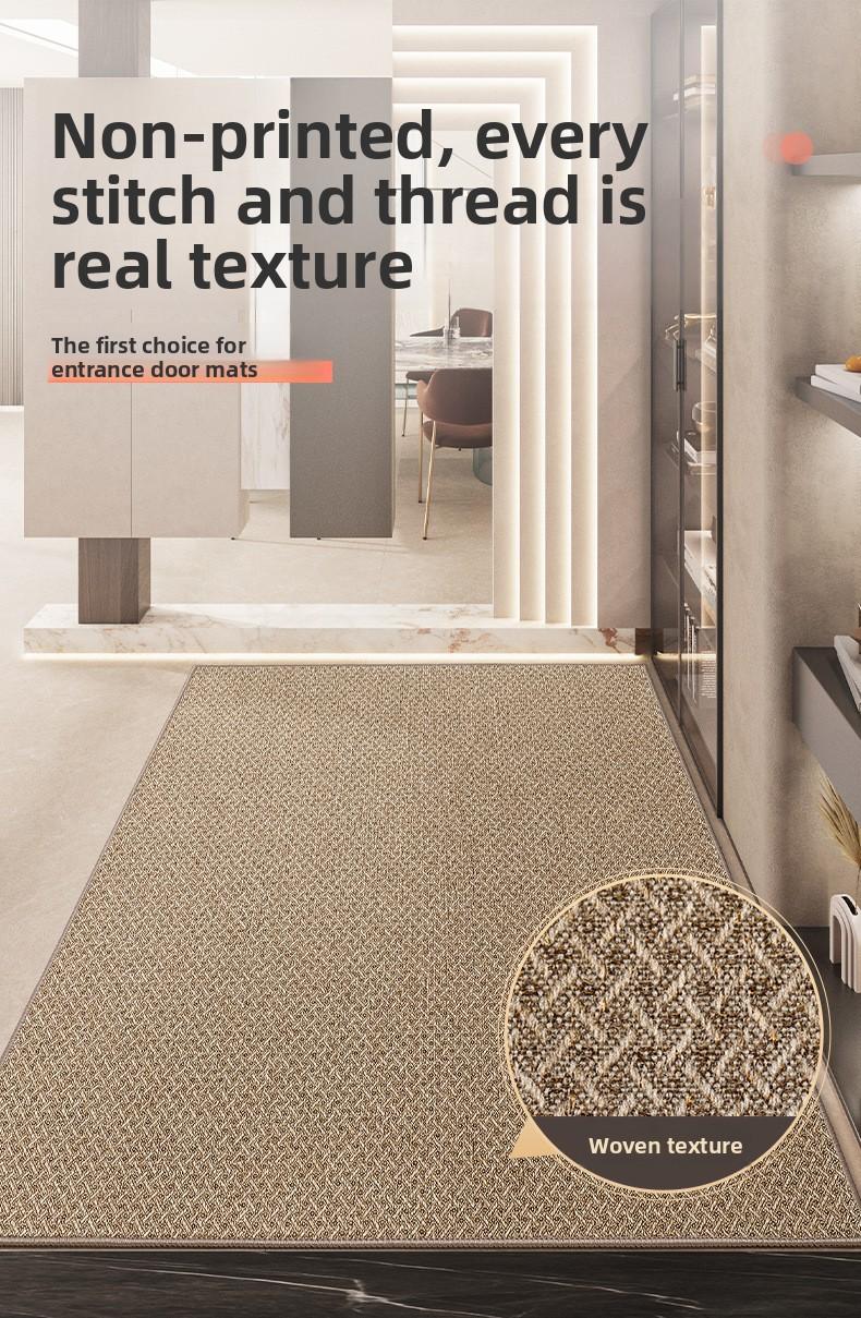 Simple Polyester Entry Doormat, Dust & Sand Scraper, Easy to Clean, Non-Slip Rubber Backed Floor Mat for Entrance