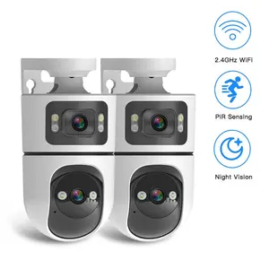 (2-Pack) Smart Home Security Cameras Outdoor/indoor, 2.5k Resolution, 360° Pan/tilt, Motion Detection, Color Night Vision Surveillance, WiFi Connectivity