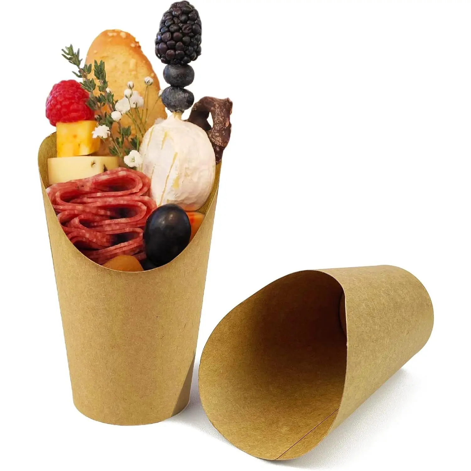 50 count 12oz Disposable Charcuterie Cups for  Occasions | Sturdy,  & Leak Resistant Paper  Fry Cups,  Fries Holder, Paper Snack Cups