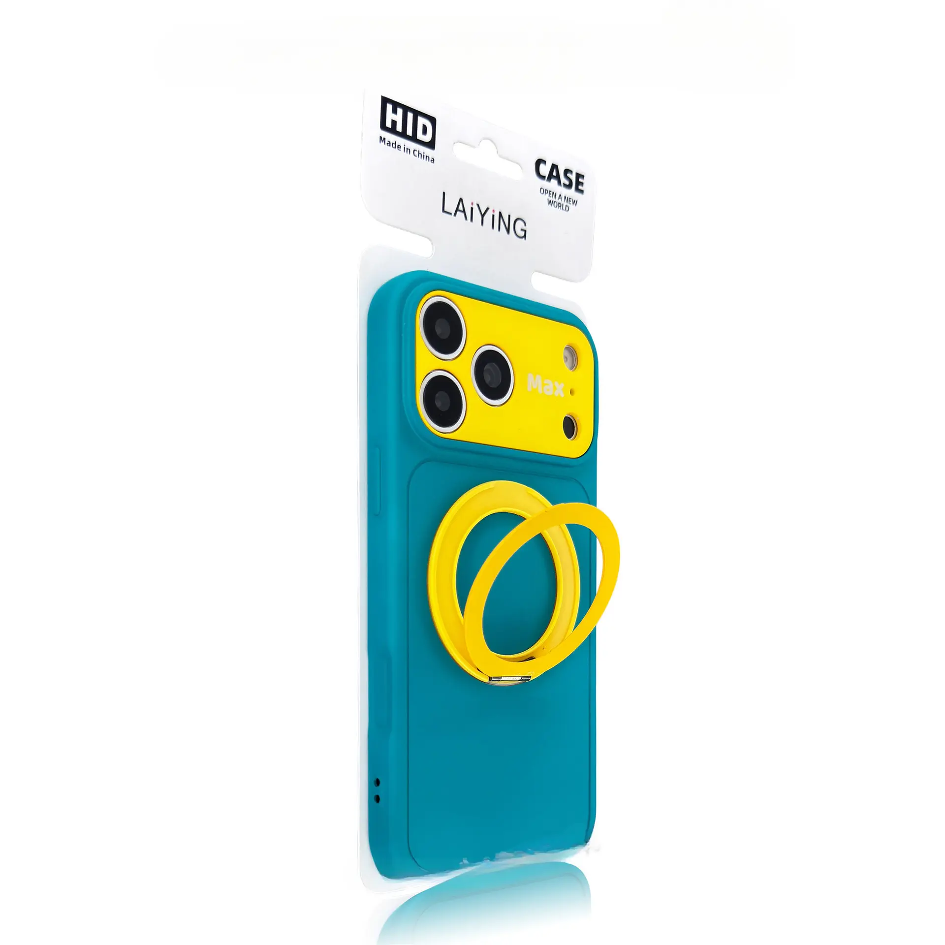 Solid-Color Liquid Silicone Phone Case with Magnetic Attachment & Magnetic Stand-Compatible with iPhone 17 Pro Max, 16, 15, 14, and 13 Pro (Removable Camera Ring)