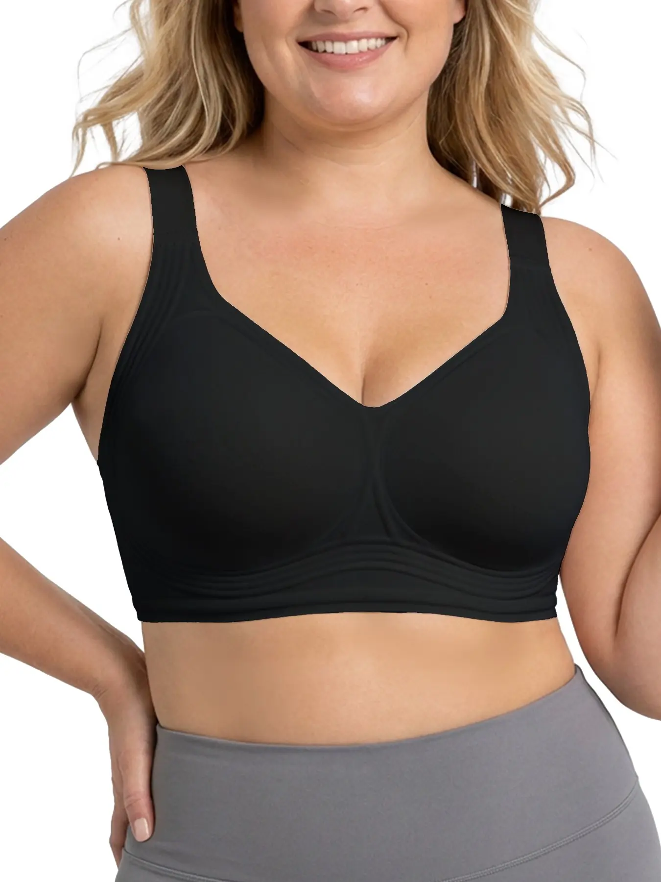 Wireless Jelly Full Coverage Bra, Plus Size Slimming Underwire-Free Lingerie, Summer Essential Gift for Sports Enthusiasts, Sports Bras