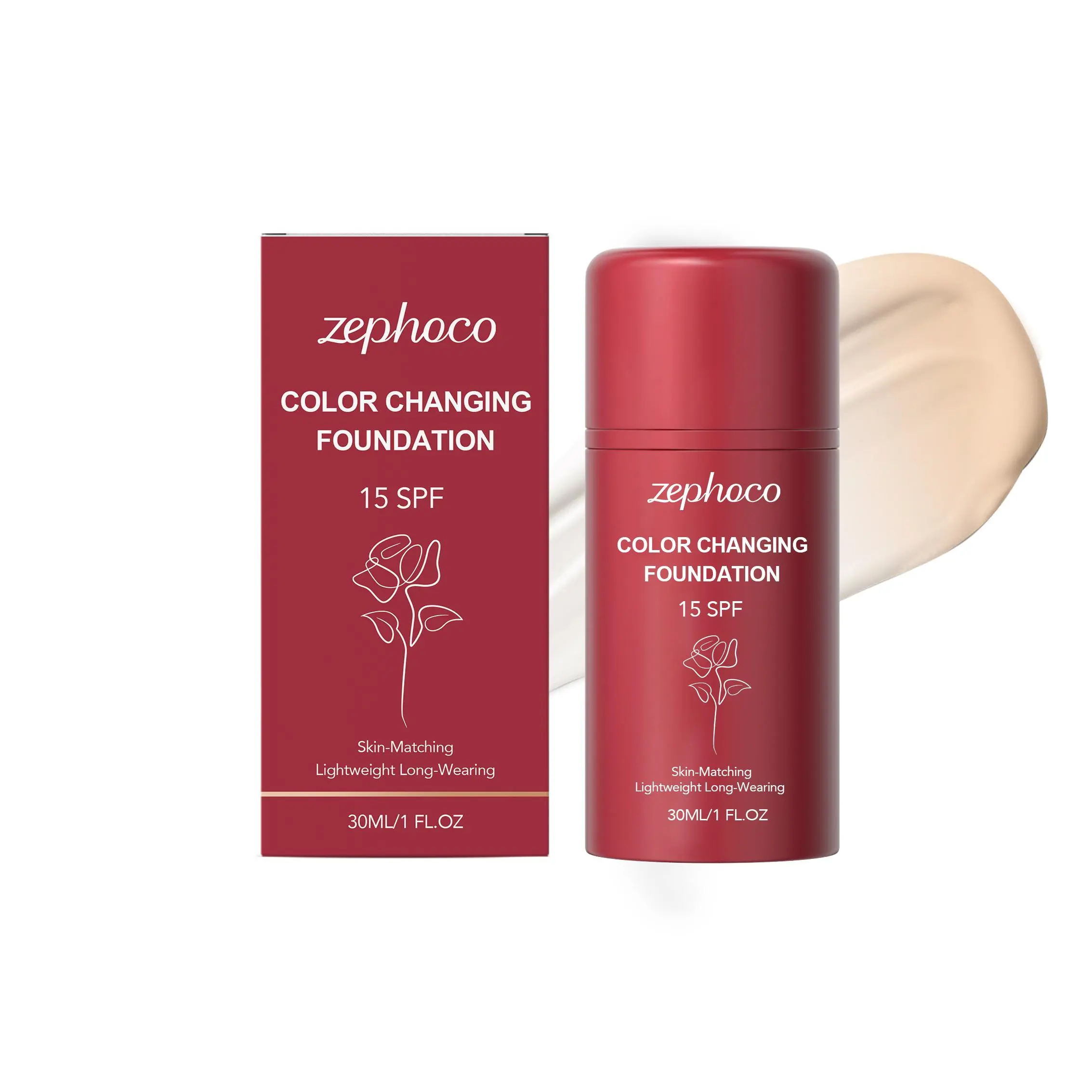 Temperature-Sensitive Protective Foundation Liquid: Moisturizing, Clear, Lightweight, Fits Well, Portable for Daily Use, Creates a Natural Makeup Base clickbait