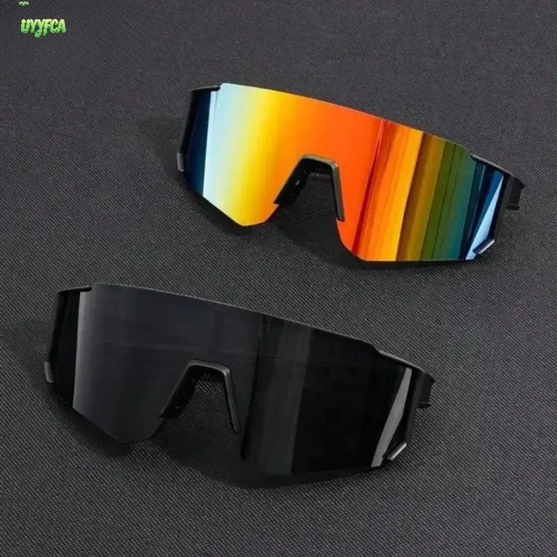 2 Pack Oversized One Piece Shield Sports Sunglasses, Mixed Square Oval Design Polarized UV400 Protection Futuristic Shades, Lightweight Semi Rimless Frame With Adjustable Nose Pad,Cycling, Running, Hiking And Daily Streetwear,Beach vacation,Summervibes ti