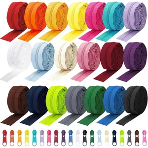 80 Yards 20 Colors Zipper,#3 Nylon Coil Zippers Bulk for Sewing,DIY Crafts and Tailoring with 200 Zipper Sliders,Zippers by The Yard for Clothes,Bags and Purse Making Supplies,etc.