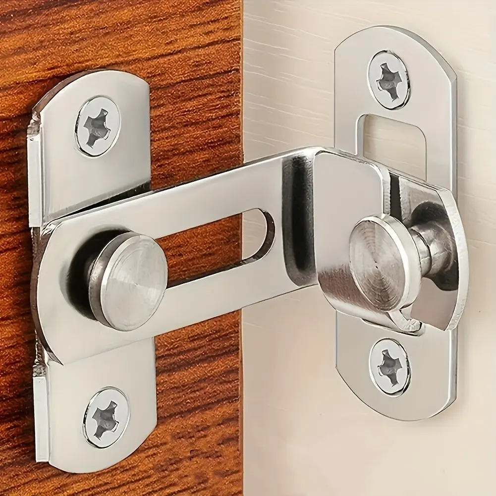 2-Pack 90-Degree Stainless Steel Door Latch, Rust-Resistant Cabinet and Sliding Door Lock Handle, Ideal Gift for Homeowners, Cabinet Door Locks