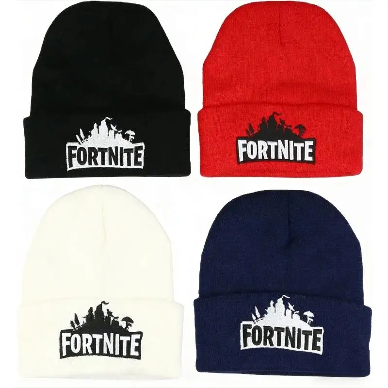 New Popular Game Fortnites Hats Knitted Solid Cute Anime Hat Autumn Caps Warmer Bonnet Casual Cap Holiday Gifts