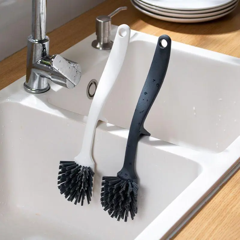 Multifunctional Kitchen Brush Hunging Long Handle Pan Pot Brush Dish Bowl Washing Cleaning Brush Household Kitchen Clean Tools