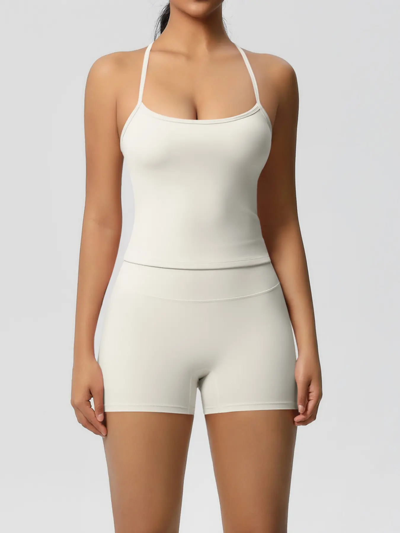 Women's Trending 2-Piece Shaper Cami Set, Slimming Knit Camisole and Shorts, Casual Everyday Body Shaping Activewear