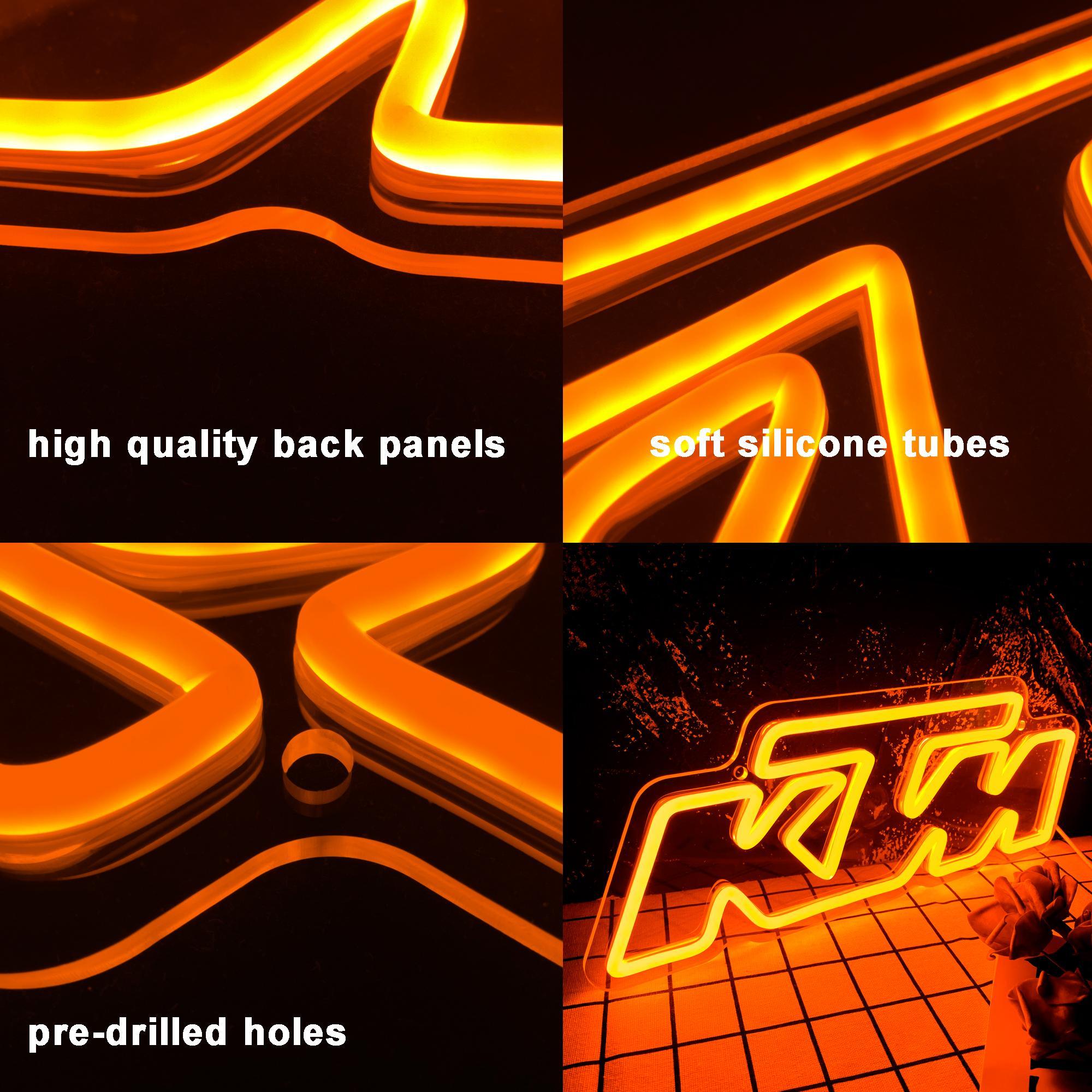 KTM Neon Sign, USB Powered KTM LED Sign, KTM Logo, Motorcycle Wall Decor, KTM Wall Art, Decorative Lights, Led Neon Signs, Novelty Lighting for Home, Office, Garage