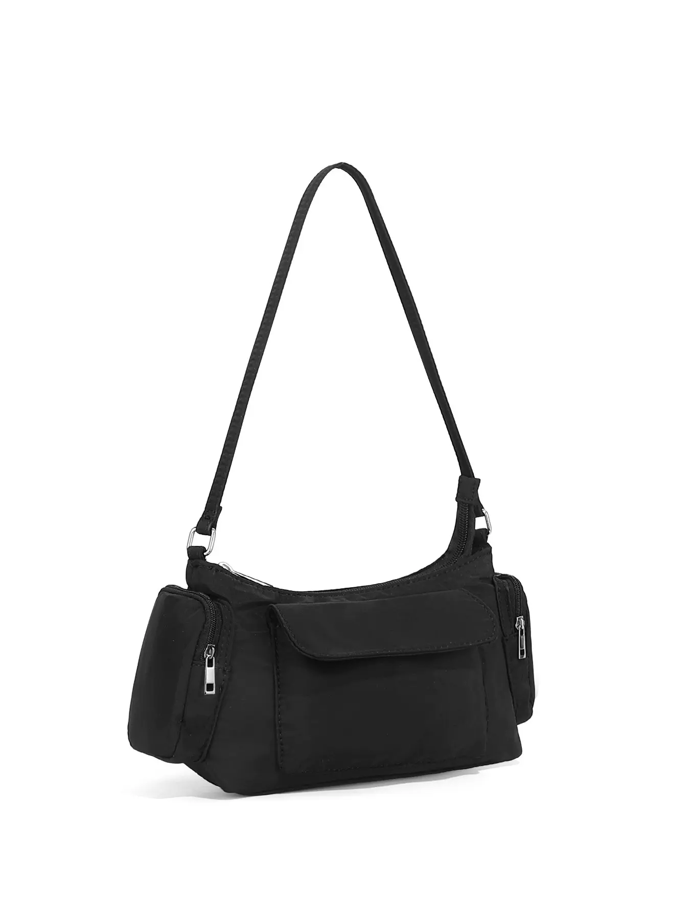 Multi-Pocket Nylon Crossbody Bag, Versatile Casual Shoulder Bag, European and American Sports Style Hobo Bag for Women