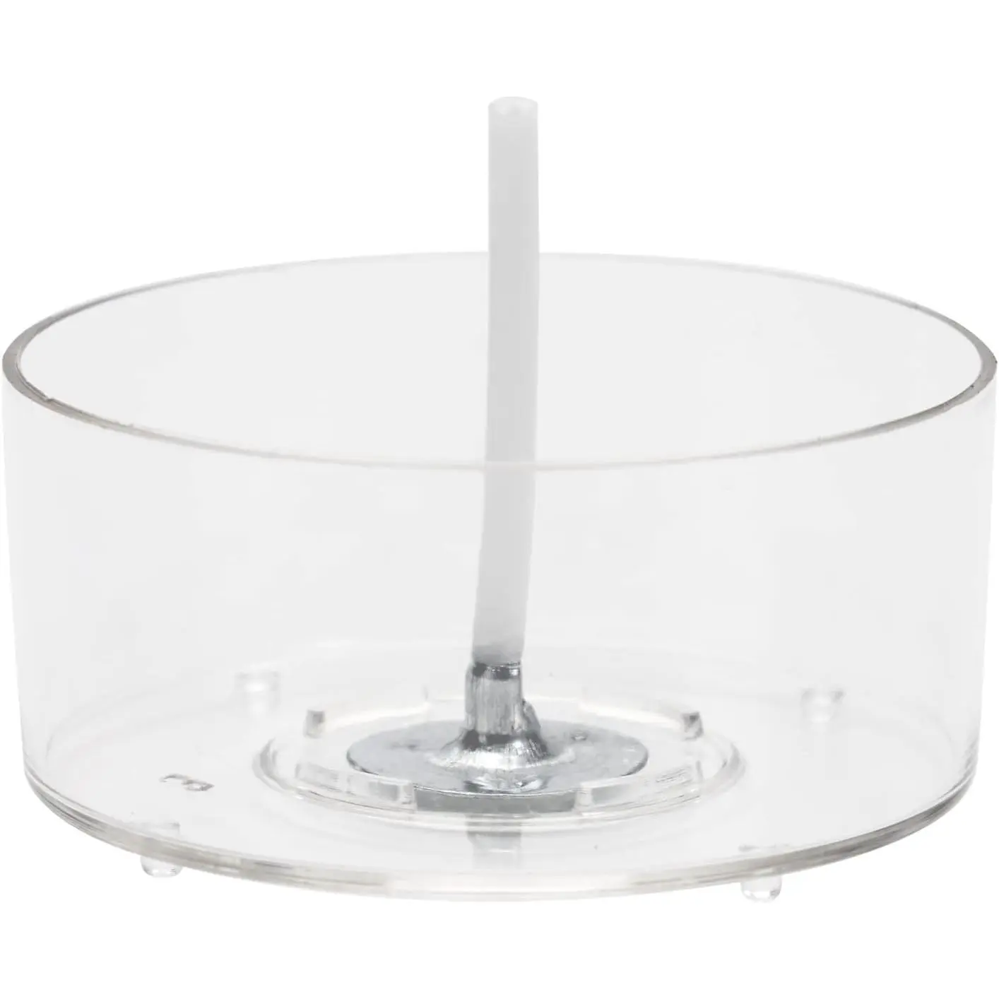 Light Candle Cups, 50 count Clear Polycarbonate Plastic Empty TeaLight Mold Tin Container with 50 count TeaLight Candle Wicks (Circle)