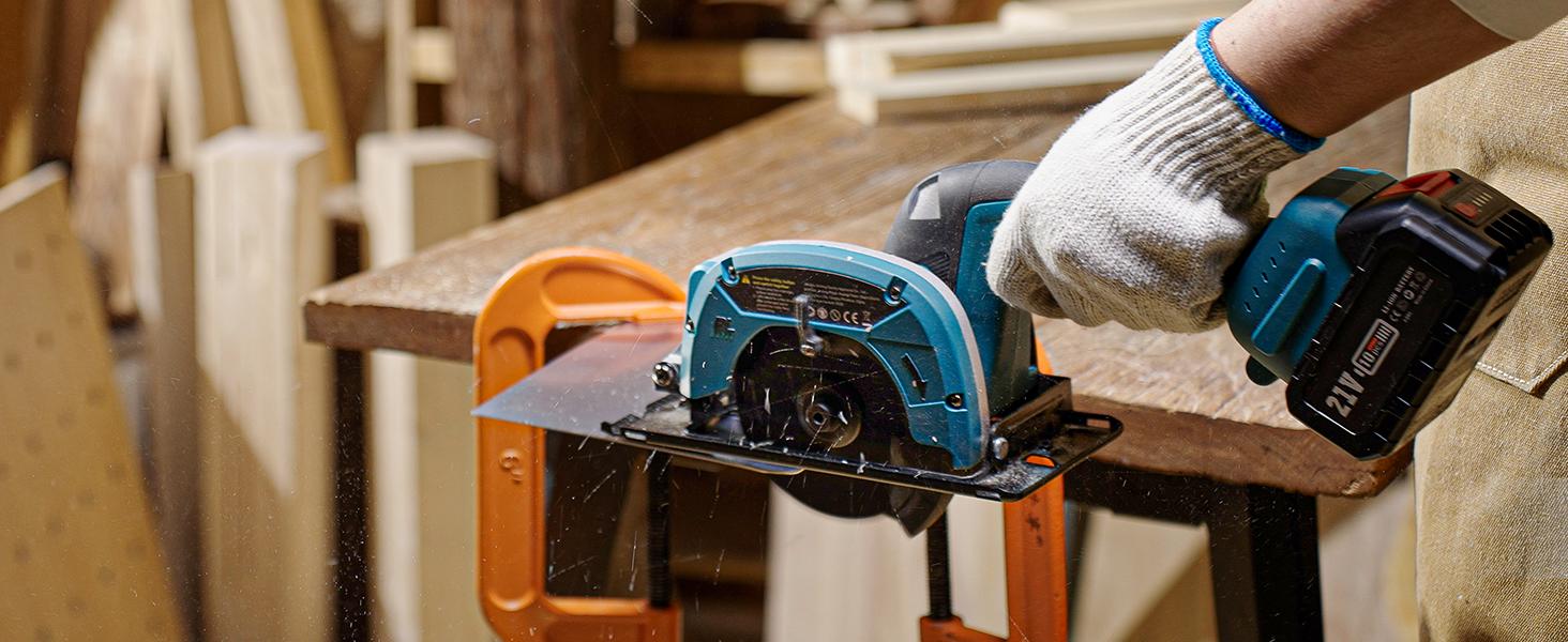 Cordless Mini Circular Saw, SeeSii 4-1/2" Electric Compact Circular Saw with 4.0Ah Battery, 5380RPM, 4 Saw Blades, Rip Guide, Max Cutting Depth 1-11/16"(90°), 1-1/8"(45°) for Wood, Plastic, Soft Metal TCS115A CS410B #NewArrival Cordless Mini Circular Saw, SeeSii 4-1/2" Electric Compact Circular Saw with 4.0Ah Battery, 5380RPM, 4 Saw Blades, Rip Guide, Max Cutting Depth 1-11/16"(90°), 1-1/8"(45°) for Wood, Plastic, Soft Metal TCS115A CS410B #NewArrival
