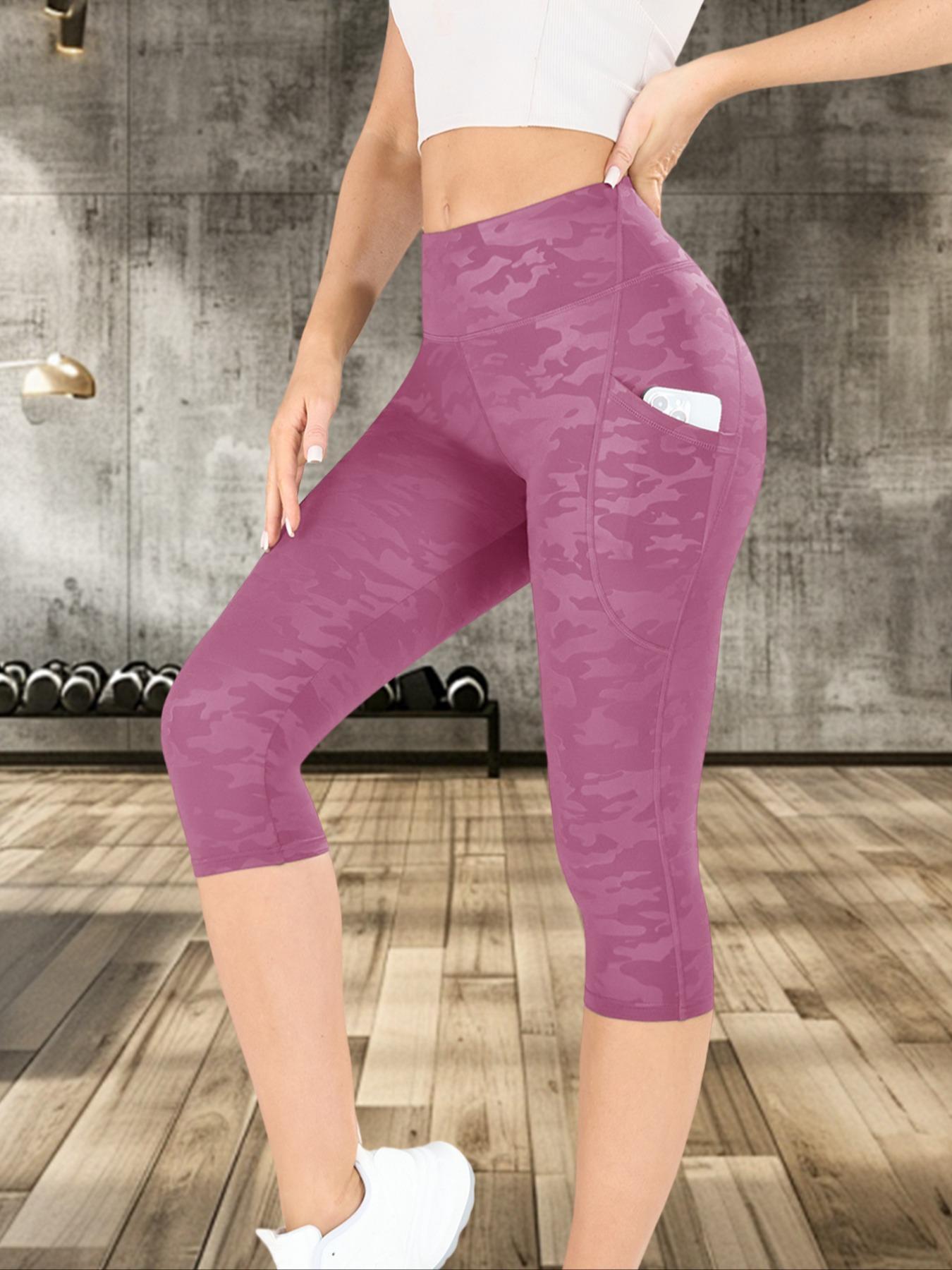 Women's Camo Print Gym Shorts, Breathable Comfortable Skinny Shorts, Ladies Sportswear for Indoor Outdoor Wear, Athleisure Shorts