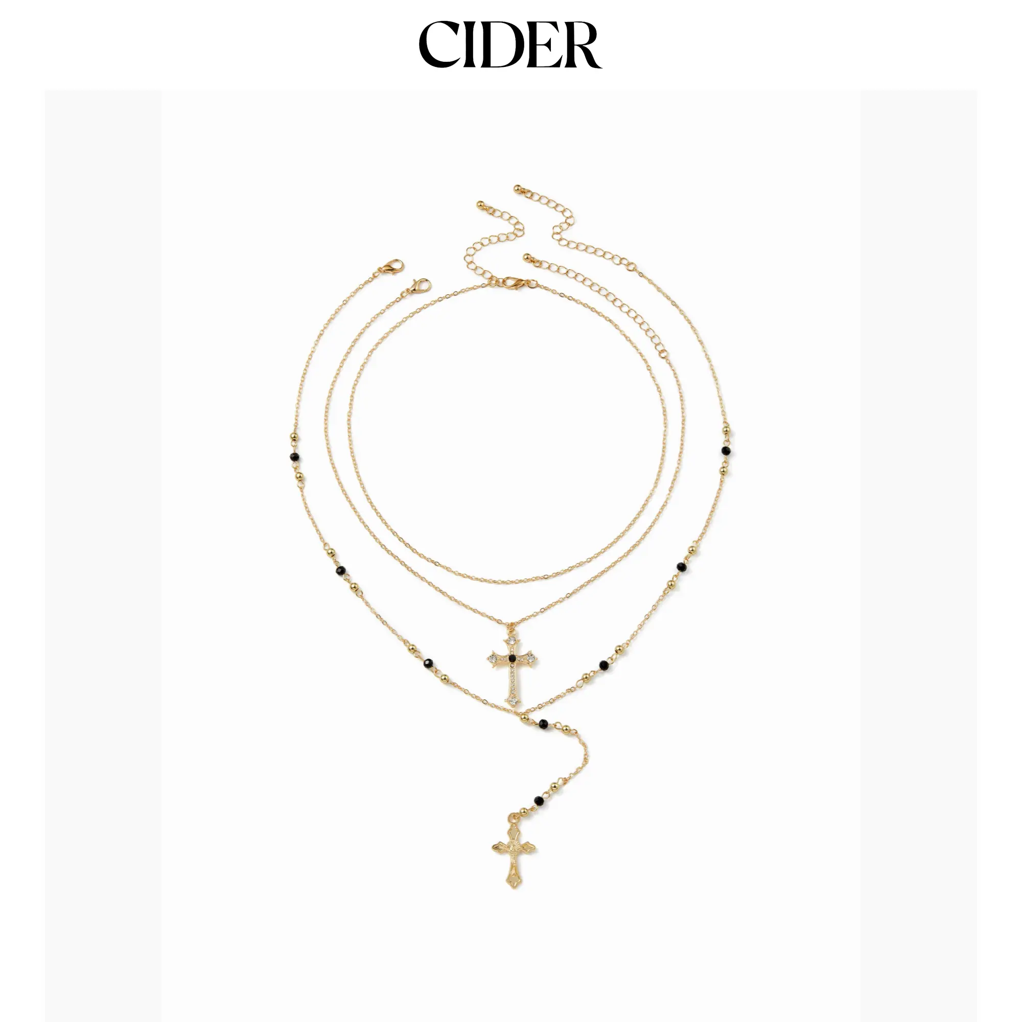 Cider CROSS LAYERED NECKLACE