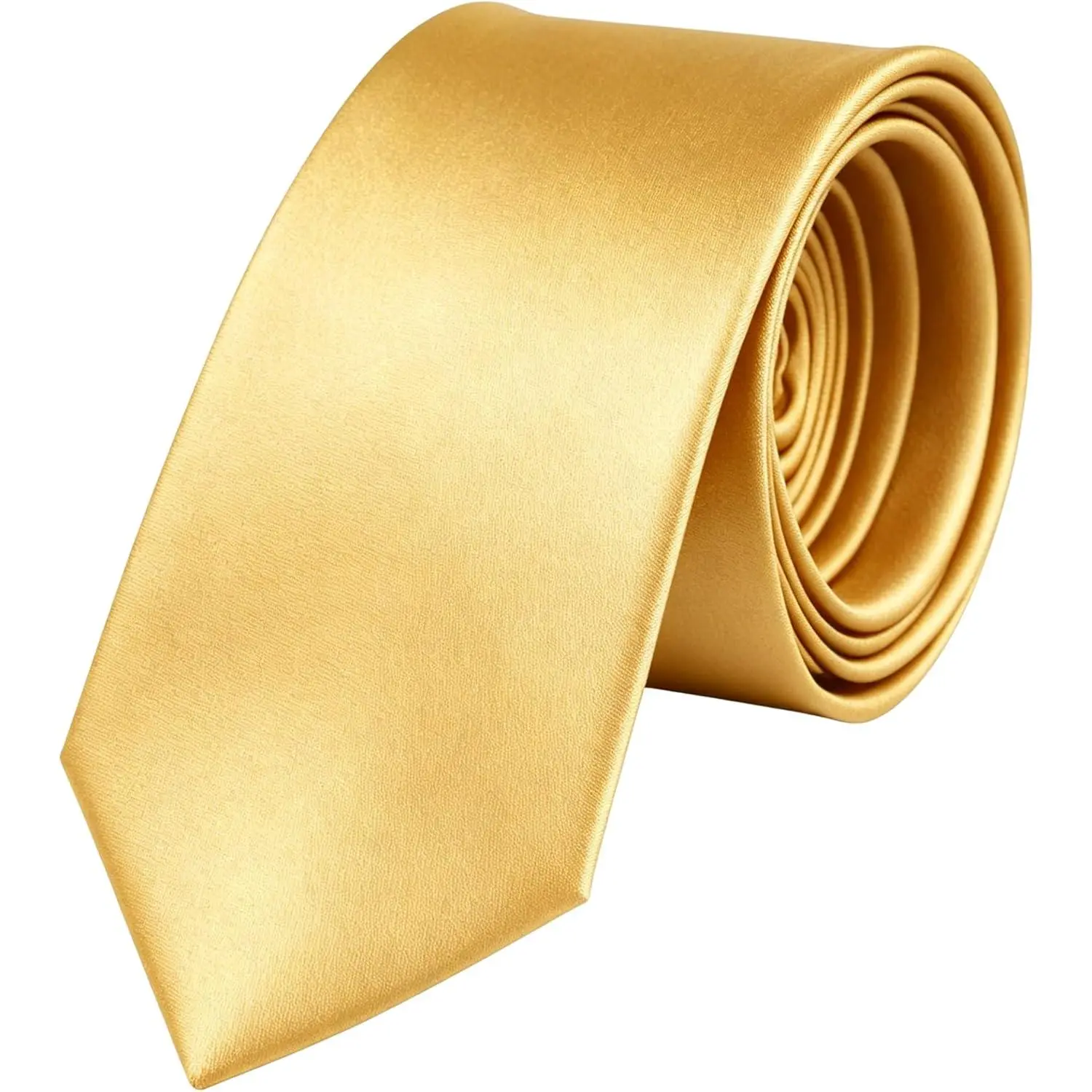 Men's Soft Satin Solid Color Neckties - Classic Cut, Plain Finish, Long Formal Wear for Key Formal Occasions