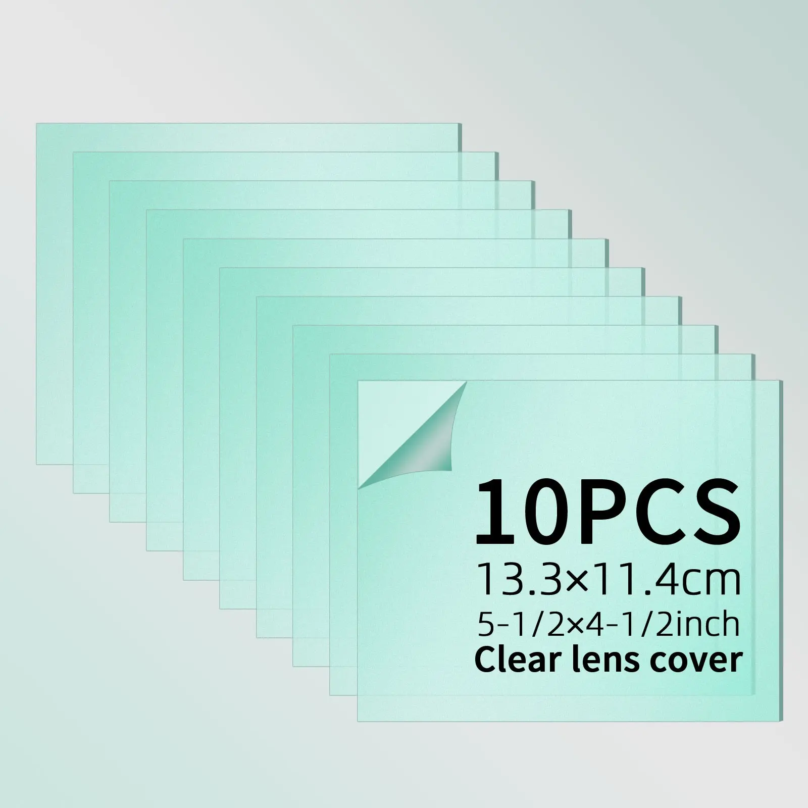 10 Pcs Polycarbonate Transparent Sheets, 5-1/2x4-1/2 Inch (13.3x11.3 Cm), Durable Clear Plastic Panels, Ideal for DIY Projects & Crafts