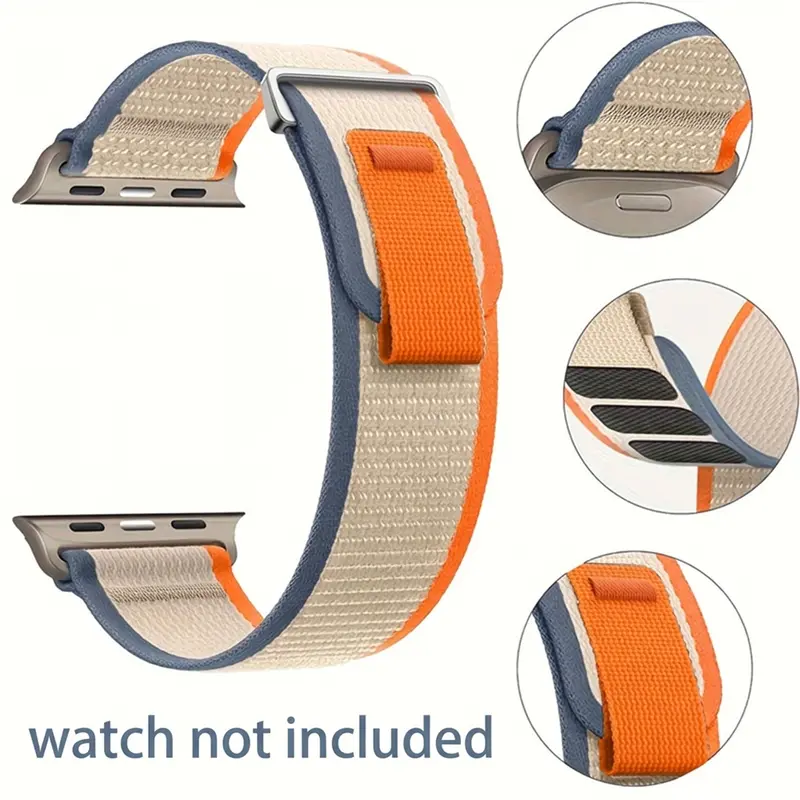 Trail Loop Elastic Nylon Adjustable Replacement Strap, Smartwatch Strap, Sport Wristbands, Smart Watch Straps for Apple Watch 46mm 49mm 44mm 45mm Braided Solo Loop for Man Women iWatch Series 1-11 Ultra 1-3 S1 - S11 Watchband, Smart Watch Accessories