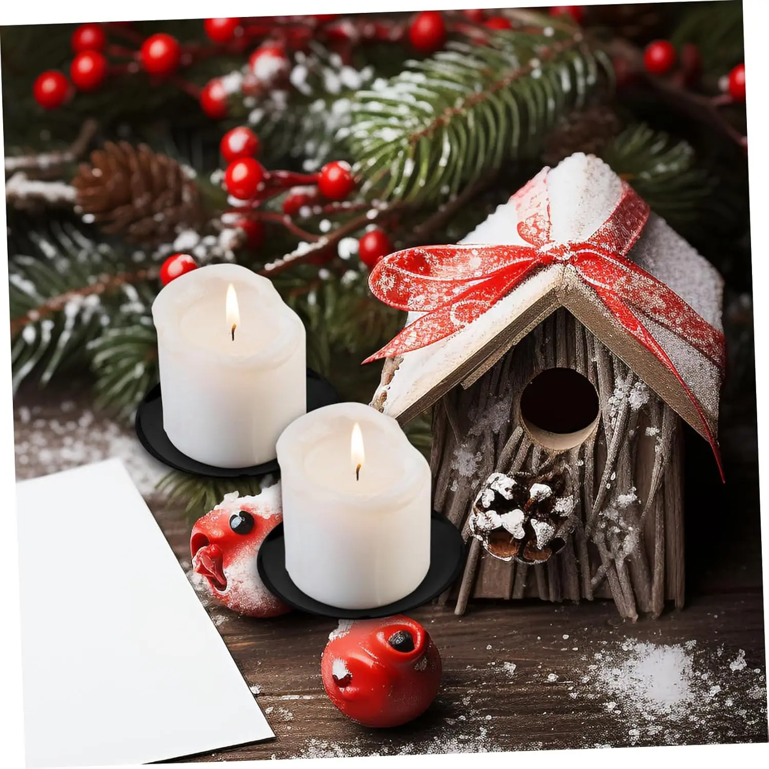 16pcs metal cone candlestick durable metal material is suitable for Advent, wedding, Christmas, party and table decoration, Halloween, Centerpiece