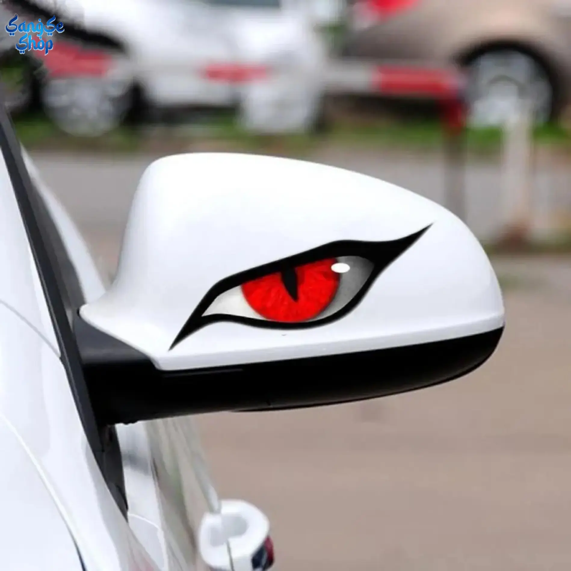 Summerwins Raptor Eye Car Decals - Aggressive Stick-on Realistic Eyes Vehicle Accessories, Waterproof Vinyl Graphics, Sunproof Long-Lasting Scratch-Cover Auto Decor for Sedans, SUVs