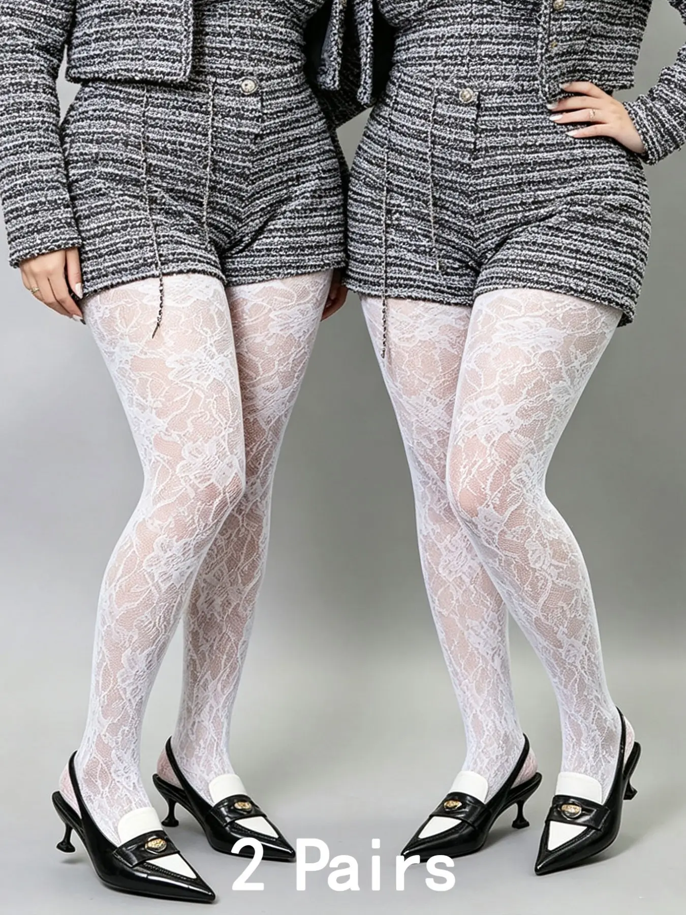 2 Pairs Women's Unique Net Socks, Thin Stockings, Perfect for Daily Wear, Various Parties and Holidays