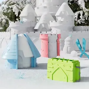 Outdoor Castle 3-Piece Luxury Set, Snowflake Shaping Machine, Snow Accessories, Winter Activities, Snowball Making, Plastic Art Tools