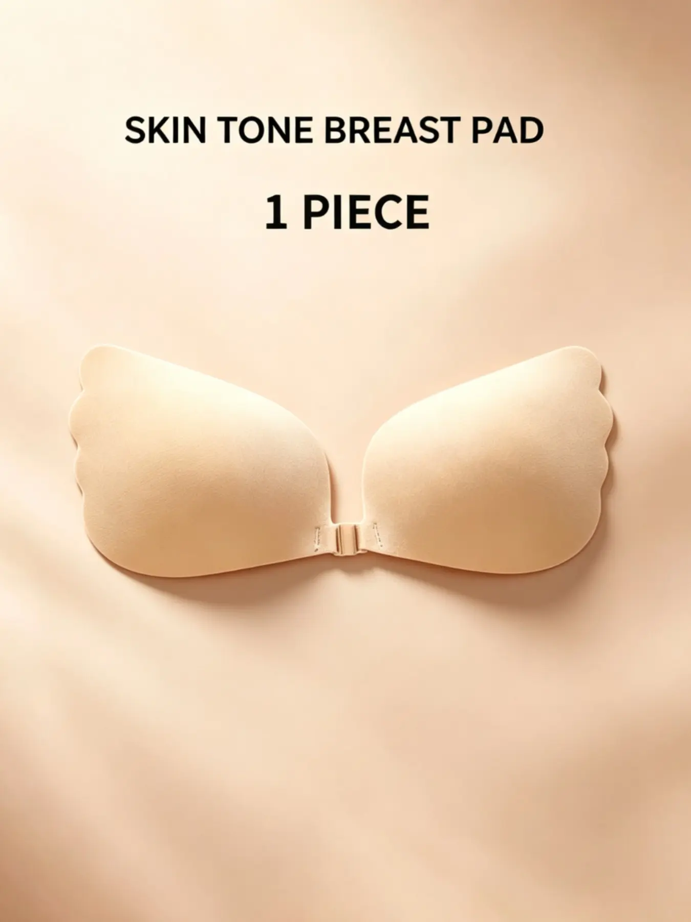 Butterfly Shape Front Buckle Push-Up Adhesive Bra 1 Piece, Smooth Seamless Invisible Strapless Pasties, Anti-Slip Bust Lifter Black & Nude Two Colors for Wedding & Daily Outfits