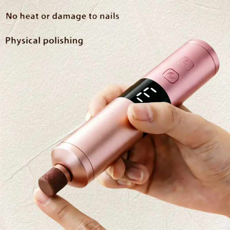 Two-In-One Electric Foot Trimmer, USB Rechargeable, Adjustable Speed, Portable, with Sanding Head and Abrasive Pad, for Home or Salon Use