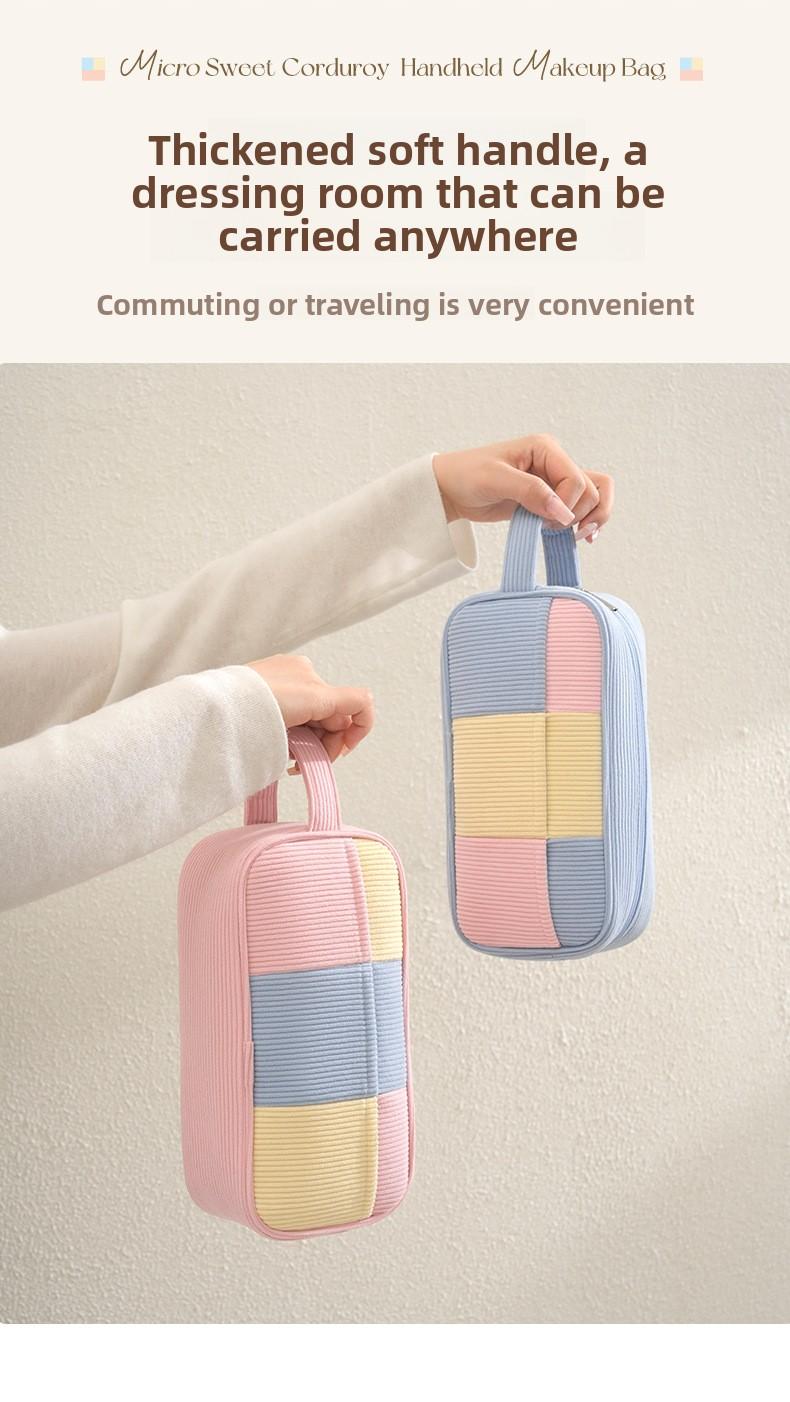 Beilian's new makeup bag is a stylish, high-capacity, contrasting color handbag for storing skincare products, fashionable and versatile storage bag Beilian's new makeup bag is a stylish, high-capacity, contrasting color handbag for storing skincare products, fashionable and versatile storage bag