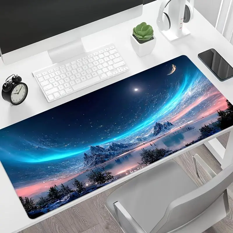 Starry Sky Design Mouse Pad - Soft Fabric, Smooth Texture for Desk Surface, Suitable for Gaming Mouse Use, Ideal for Office & Study (Unisex Household Textile Accessory)