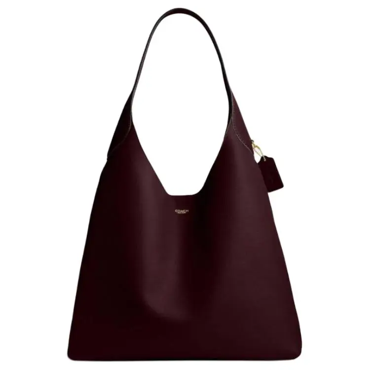 COACH Brooklyn 39 Leather Crossbody Bag for Women, Slouch Style in Burgundy