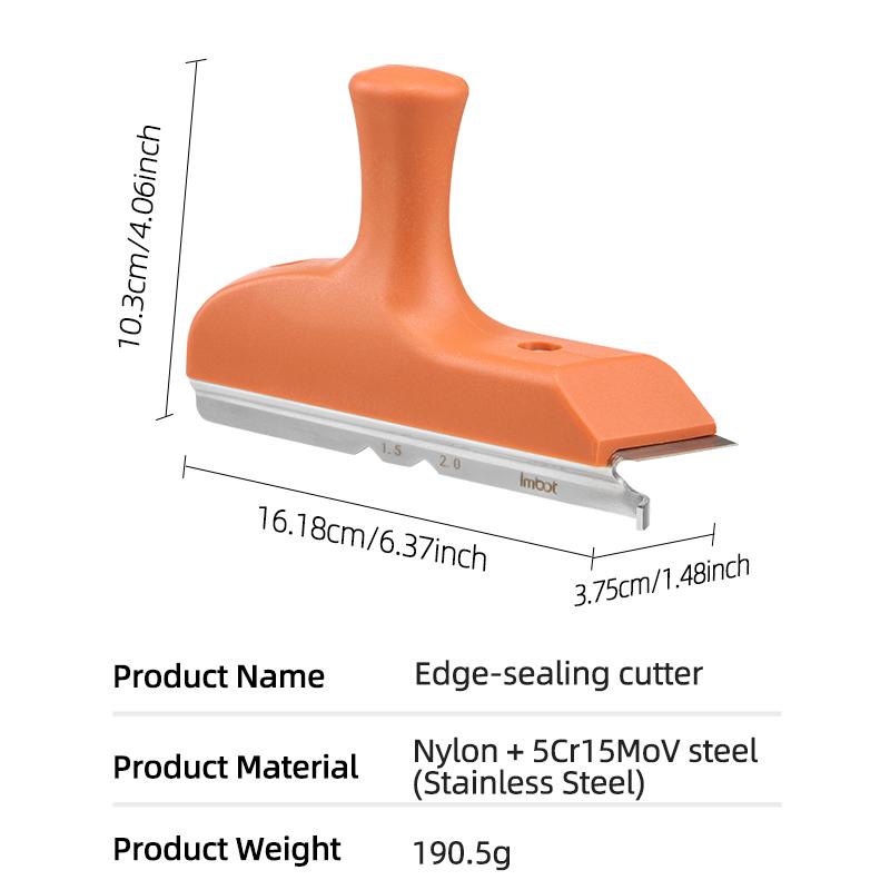 Edge Banding Cutter with 5Cr15MoV Stainless Steel Blade R1.5 R2 Double Angle Chamfer Switch & Ergonomic Handle Design for Precise Cutting