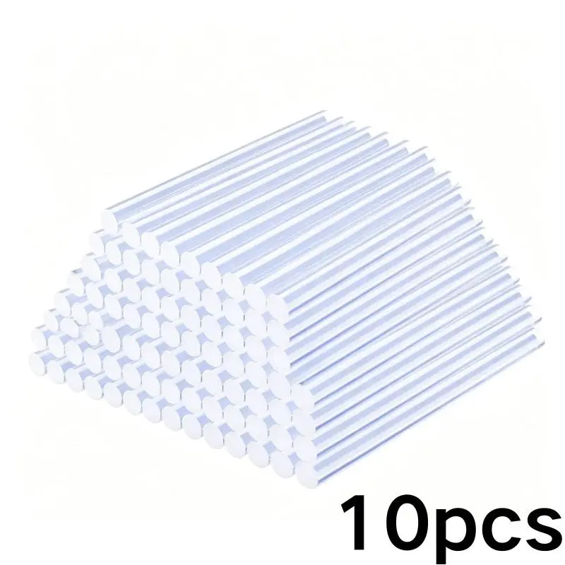 10 Transparent Silicone Sticks, 7mm Diameter, 120mm Length, Flexible, Versatile, Ideal for Crafts, Crafting, Sealing, Molds, DIY Projects, Industrial & Home Use
