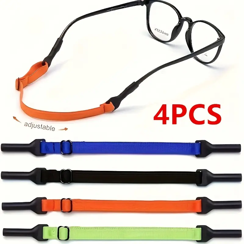 4pcs Eyeglass Cord - Glasses Strap - Neck Chain for Glasses - Adjustable Eyewear Retainer, Suitable for  or Reading Glasses