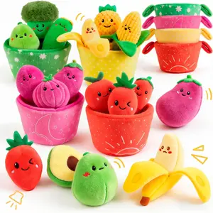 Baby Toys 6–12 Months, 16PCS My First Fruit Vegetable Sensory Toys  Babies Infants, Color Sorting Play Food with Crinkle & Rattle, Montessori Toys  1 Year Old Toddlers Boys Girls New model