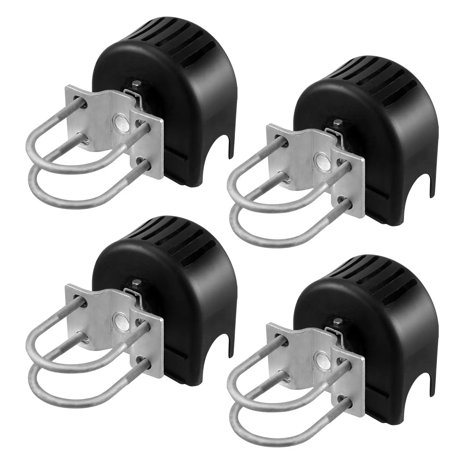 VEVOR Sliding Gate Kit, Rolling Gate Hardware Kit w/ U-Shaped Wheel Groove for Cantilever Sliding Gates and Rolling Door, Sliding Gate Rollers 4 Track Wheels w/ Cover, Heavy Duty Sliding Roller,Black
