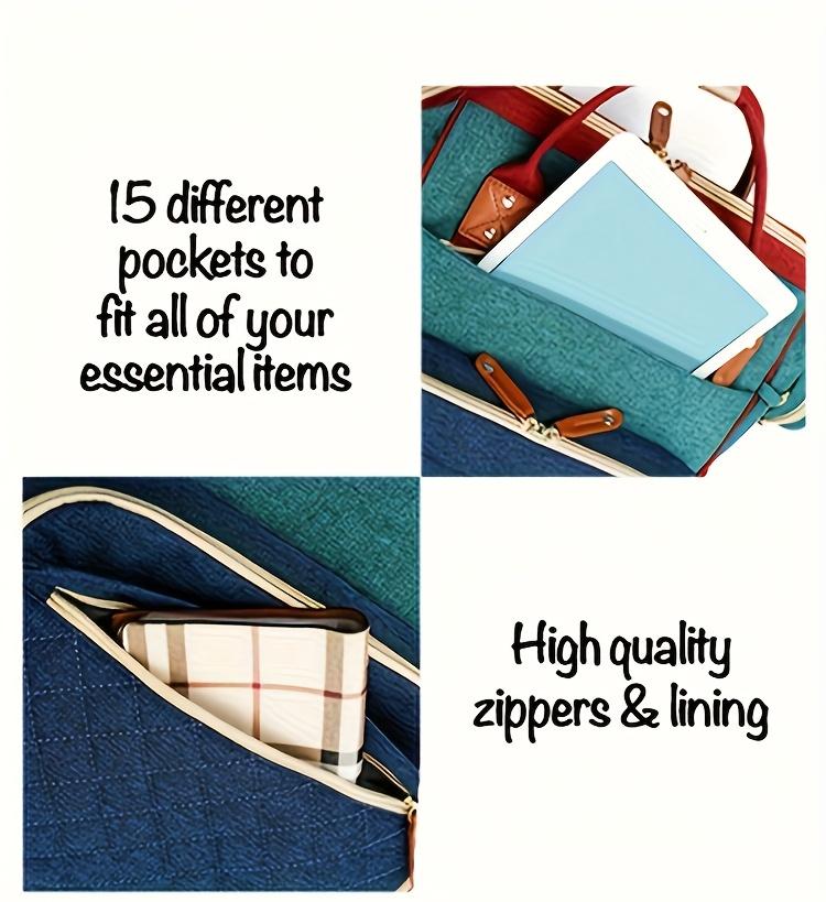 Large Capacity Women’s Multi-Layer Backpack with Adjustable Shoulder Straps, Stylish Nylon Diaper Bag for Outdoor Sports & Travel