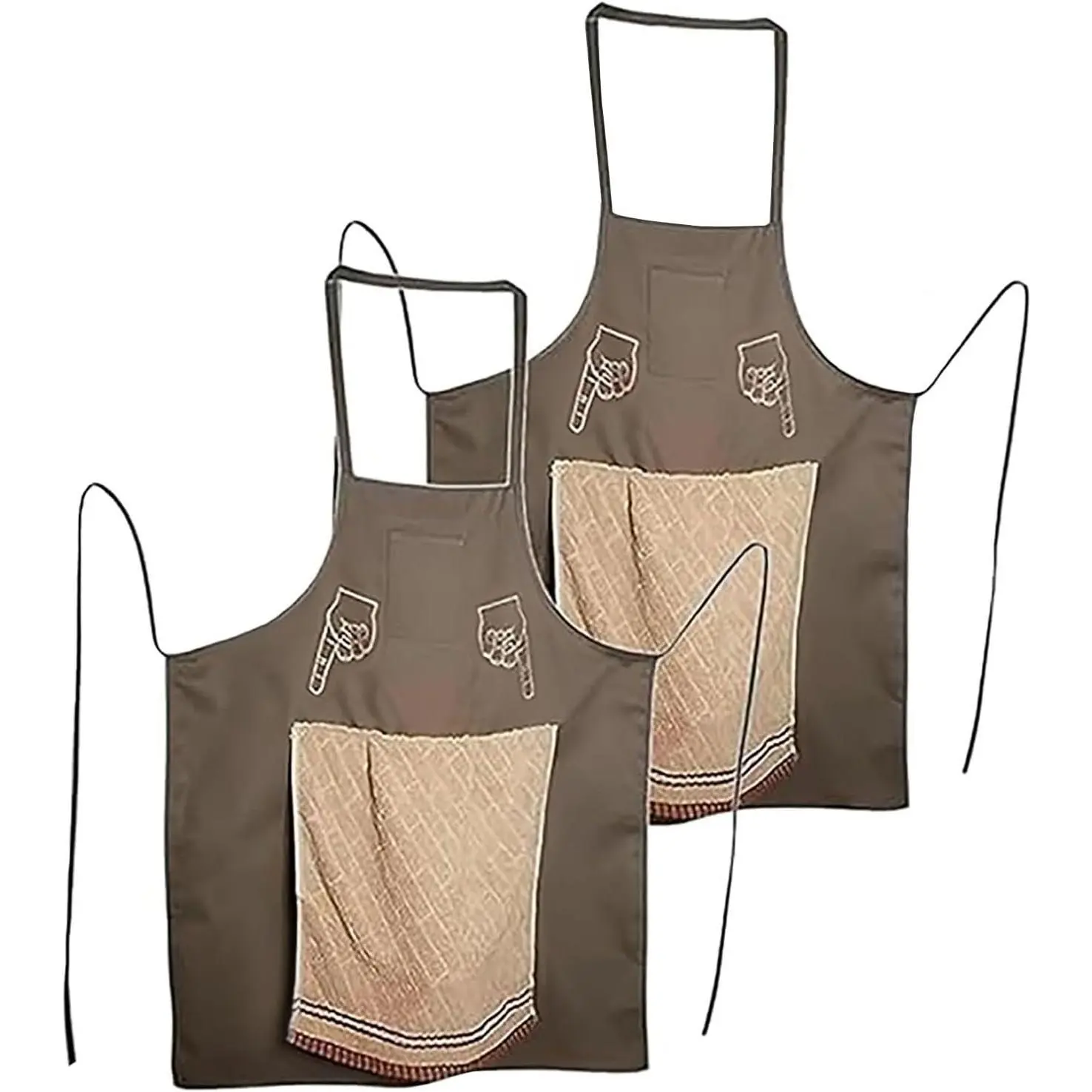 Funny Aprons for Men - Waterproof Polyester Grill Apron with Hidden Pockets, Novelty 1 Size Fits All Gag Gift for BBQ Parties, One Size Fits All