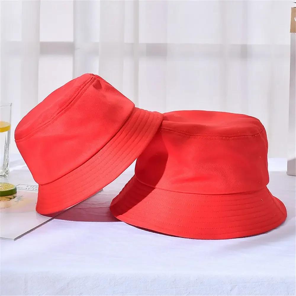 Foldable Bucket Hat Unisex Women Outdoor Sunscreen Hat Pure Color Fishing Hunting Cap Men Basin Chapeau Beach Cap