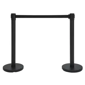 Heavy Duty Crowd Control Barrier Stanchion Set, Premium Stanchions with 6.6 ft Retractable Belts, Heavy Duty Carbon Steel Crowd Control Barriers, Non Slip Safety Barriers for Events Hotel Bank Exhibition