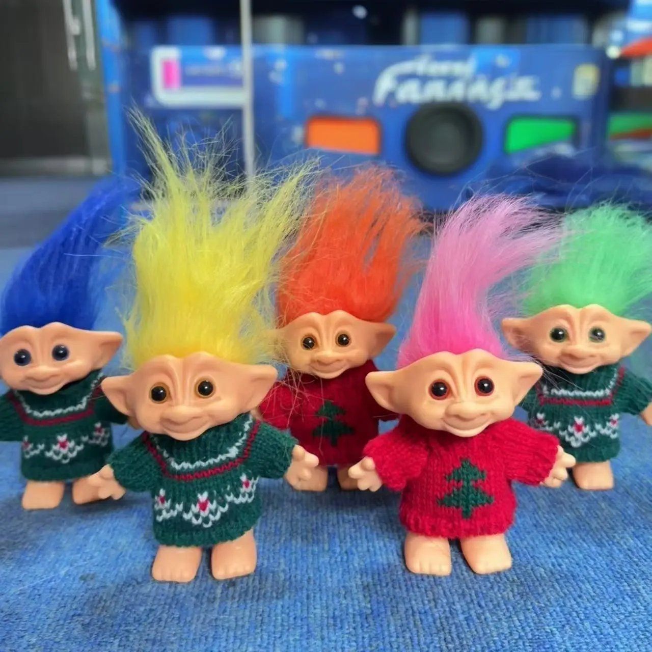 Troll Doll, 1/6 Counts 10cm Colorful Hair Troll Doll, Funny Trolls Dolls, Cute Dolls, Cosplay Halloween Party Toy Costume Props, Home Decor, Festive & Party Supplies, Dolls Gifts, Mini Doll