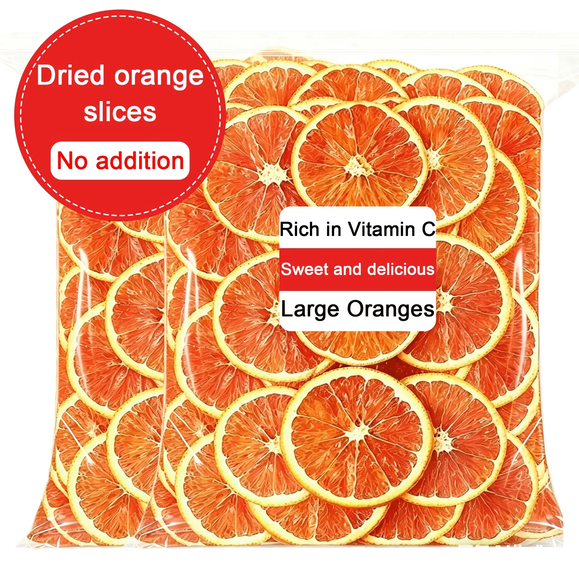 Premium Freeze-Dried Orange Slices (3.53 oz) – 100% Freeze-Dried, No Added Sugar – Healthy Snack – Perfect for Tea & Baking