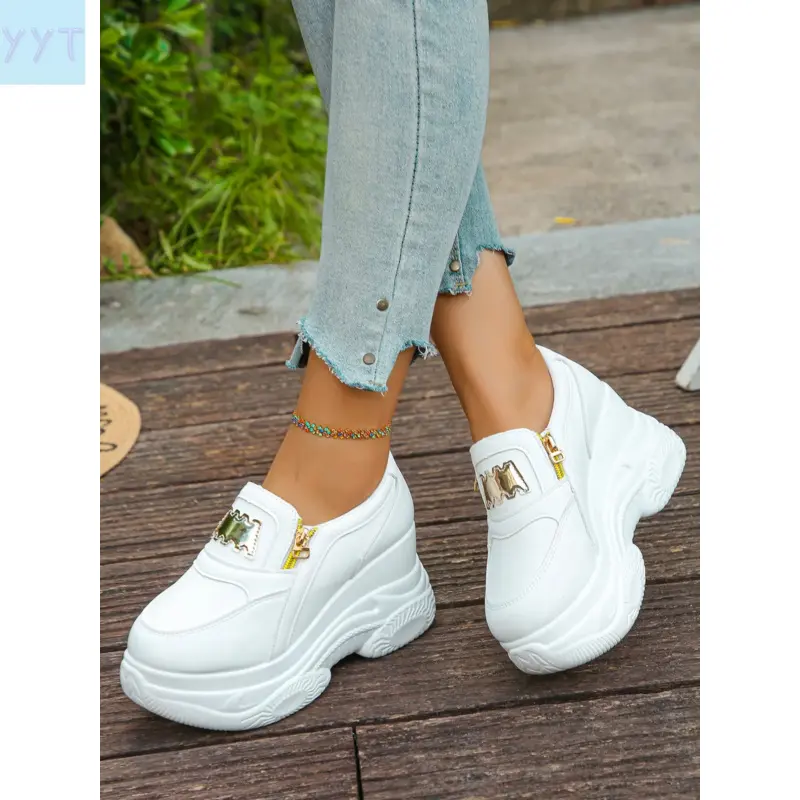 YYT1 Women's Classic  Wedge Platform Hidden Heel Casual Sneakers, Trending Sneakers, Trendy Shoes, Walking Shoes, All-Match Daily & Commute Shoes, Plus Size Footwear, Comfortable Formal Occasions & Travel