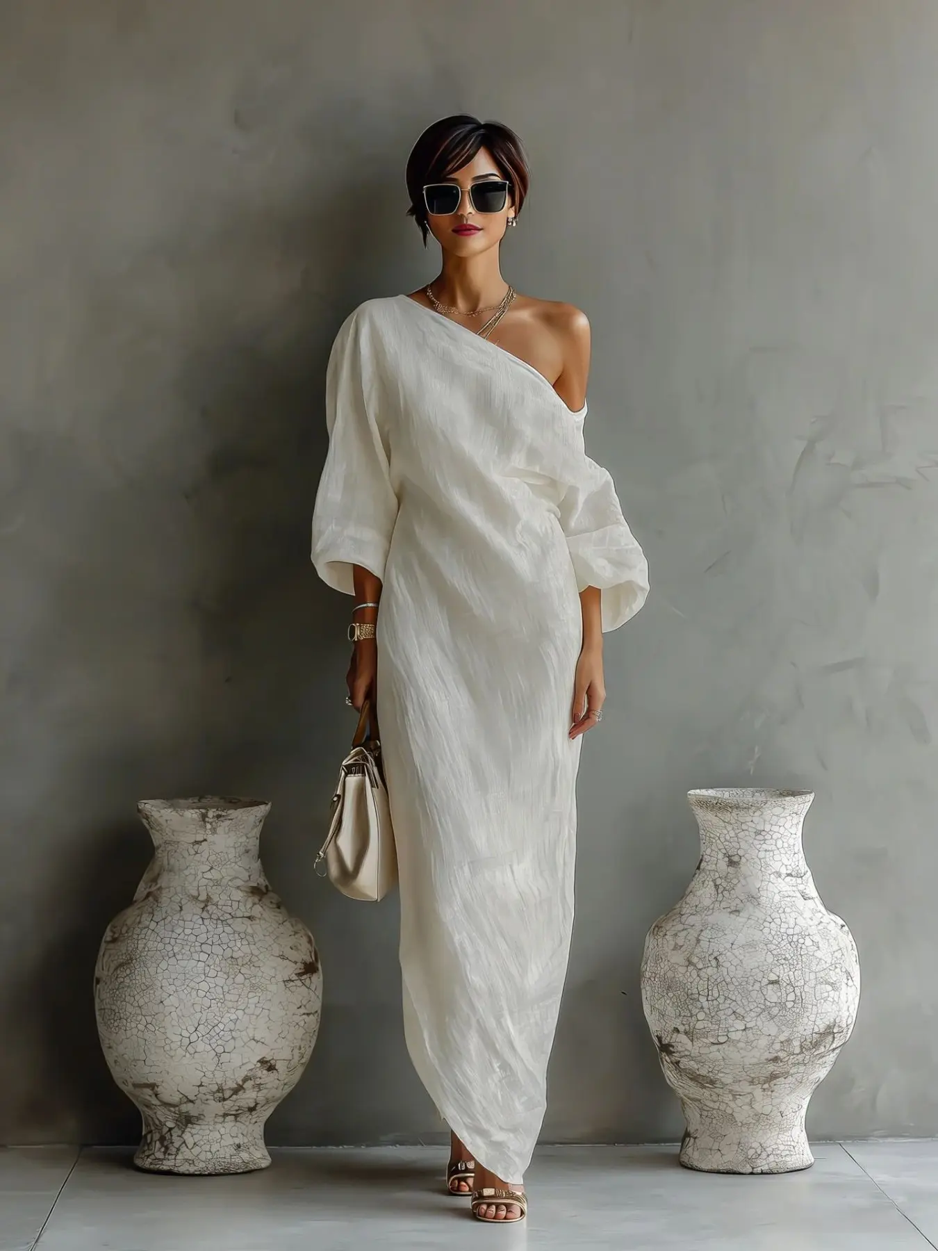 Women's off Shoulder Long Dress, Casual Batwing Sleeve, Beach Resort Wear, Chic, Stylish and Comfortable, Perfect for Summer, Boho Fashion Sundress