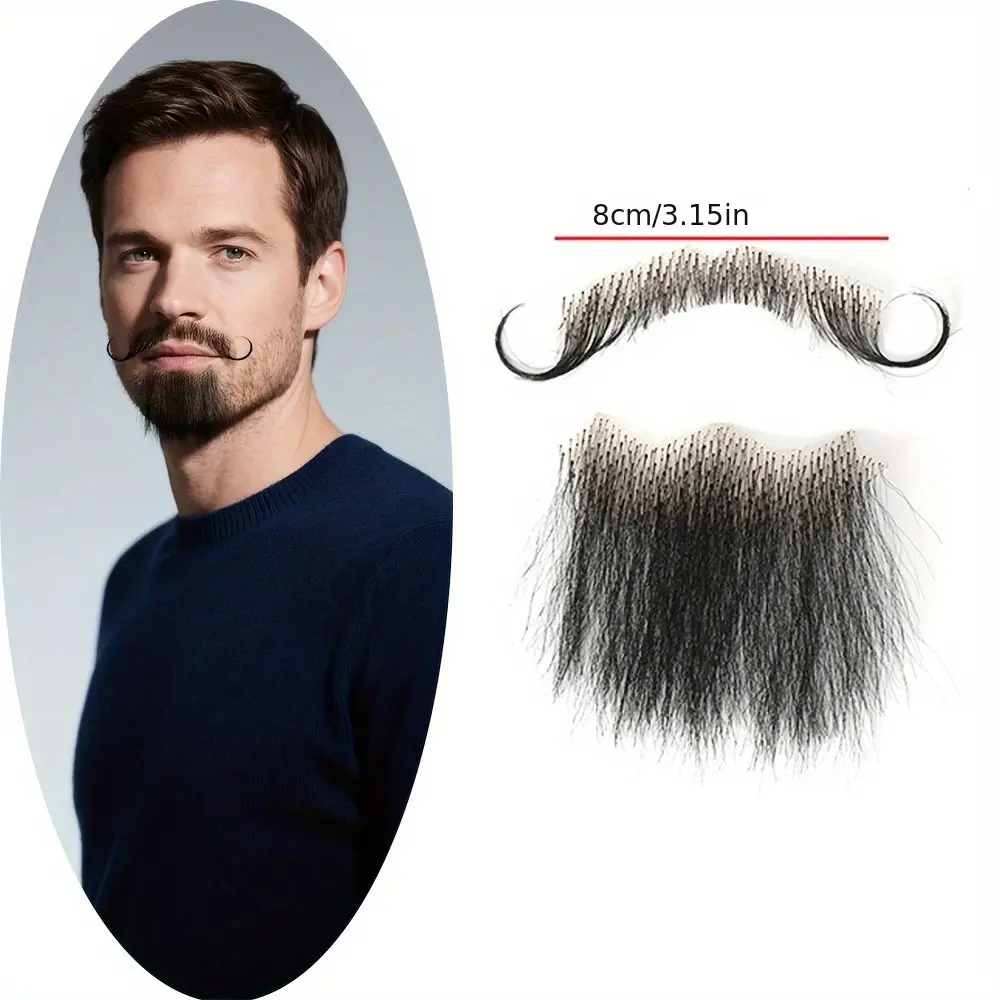 Fake Mustache for Festival Party Cosplay Costume, Face Decoration for Halloween Christmas, Anime Character Transformation Accessory