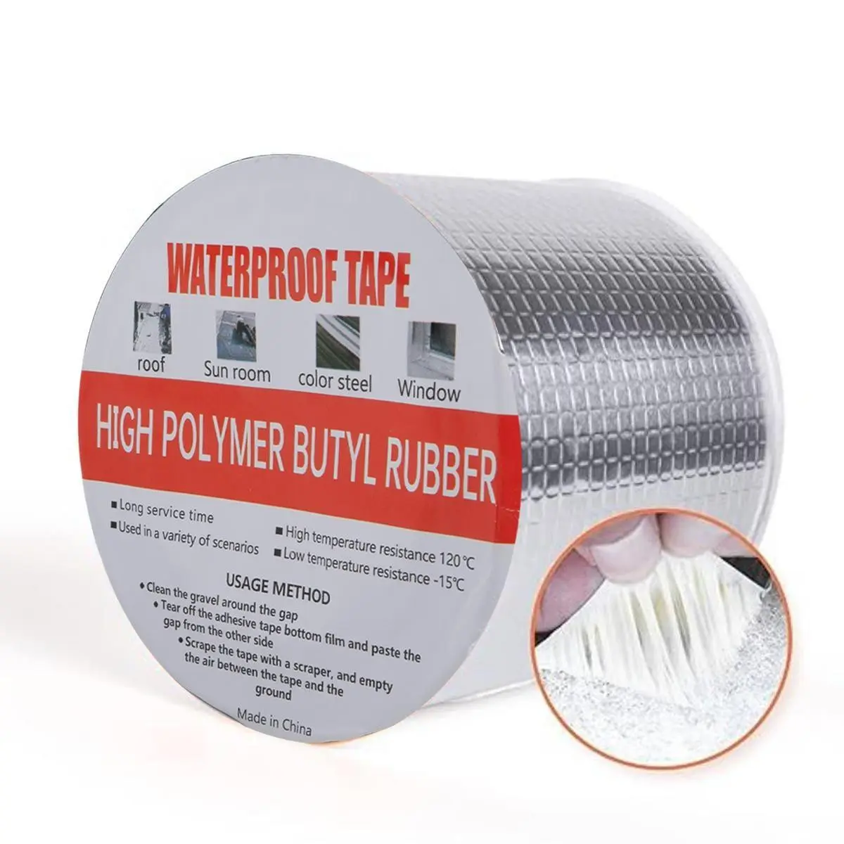 Butyl Waterproof Sealant Tape, Aluminum Foil Sealant Tape, Window and Glass Sealing Material, Edpm Roof Leak Repair, Ship and Pipe Sealant Band