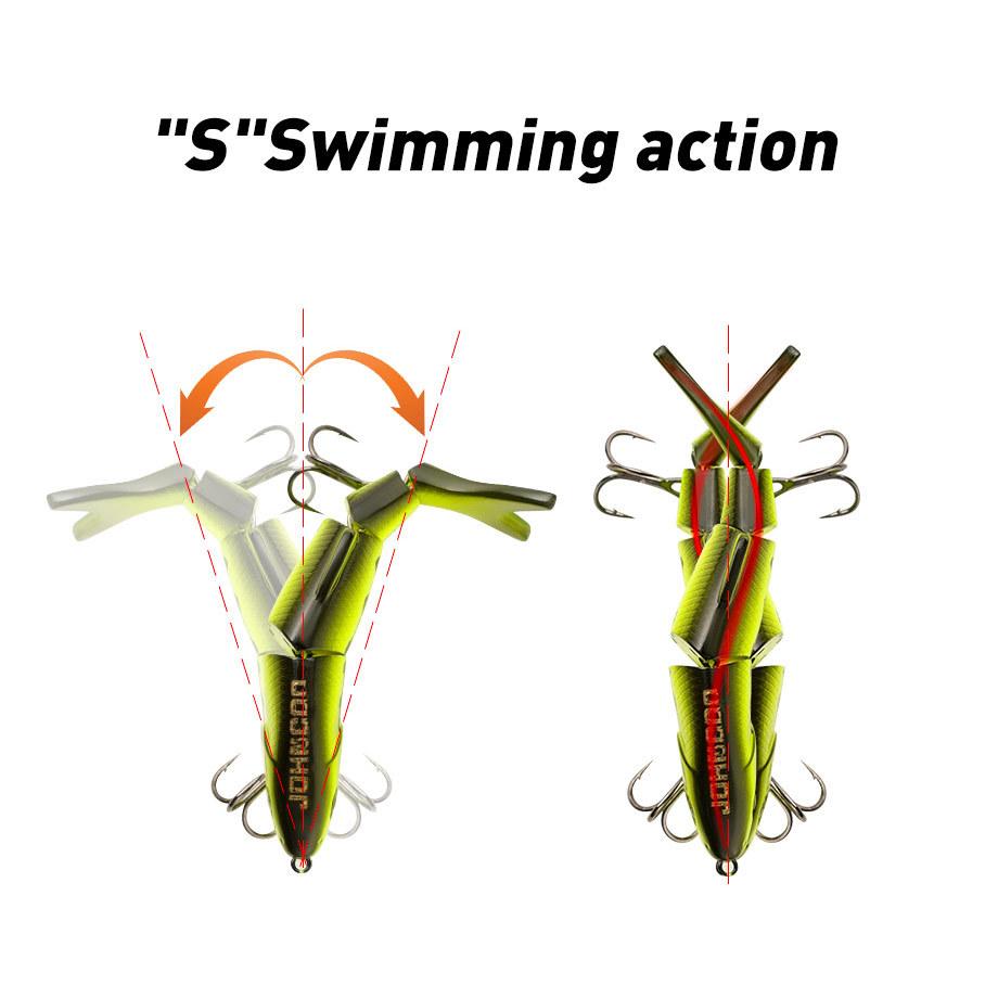 New cross-border model 9cm/12g sinking multi-section artificial fish bait for bass, snakehead, blackfish, military fish, multi-section minnow