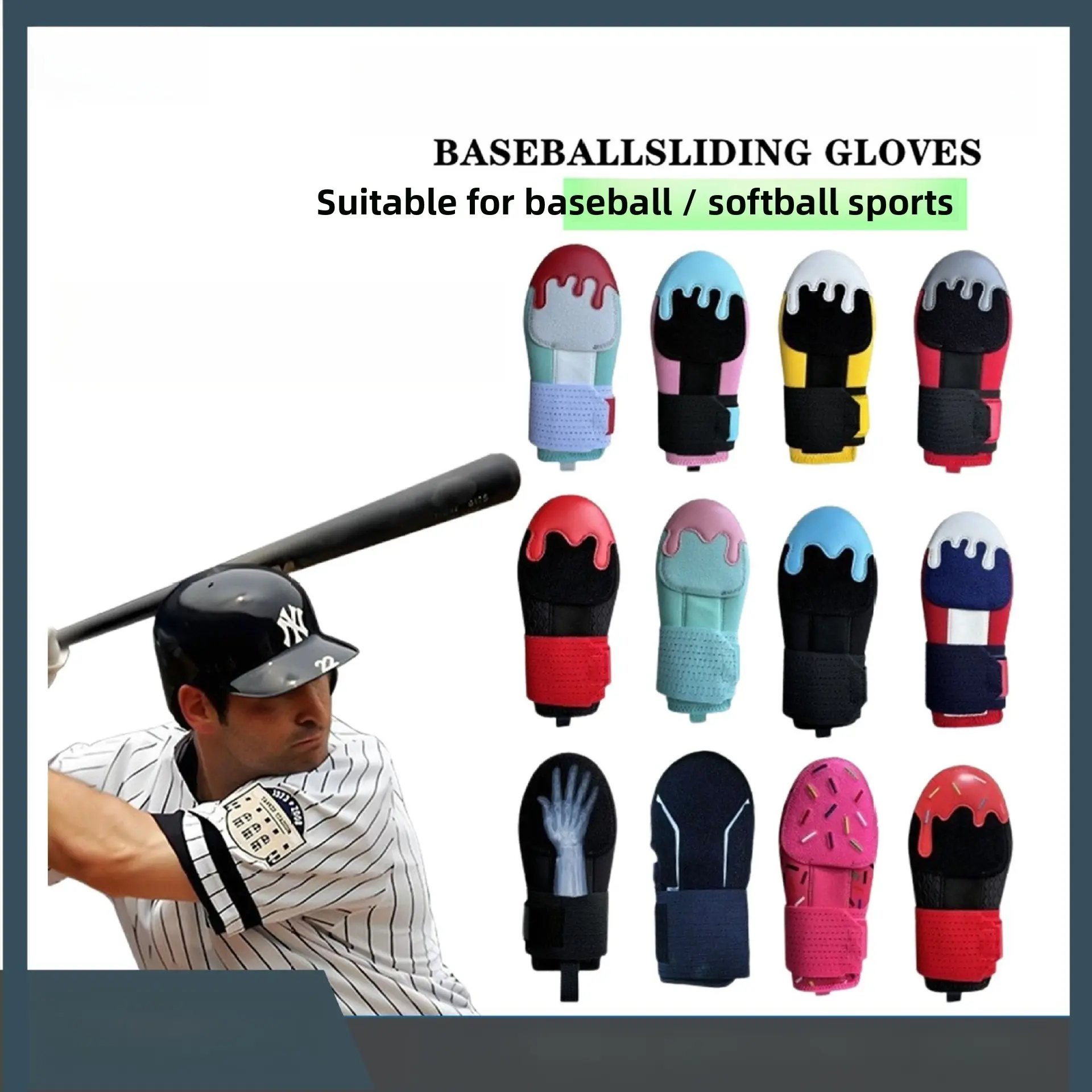 Baseball gloves baseball softball protective gear handguard American Ice Hockey sliding mitts sliding gloves