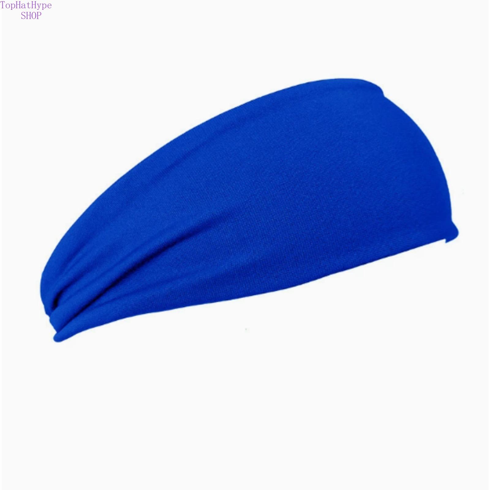 Women's Solid Color Stretch Headband, Sweat-Wicking Hair Band for Running, Yoga & Fitness, Soft Elastic Sports Head Wrap